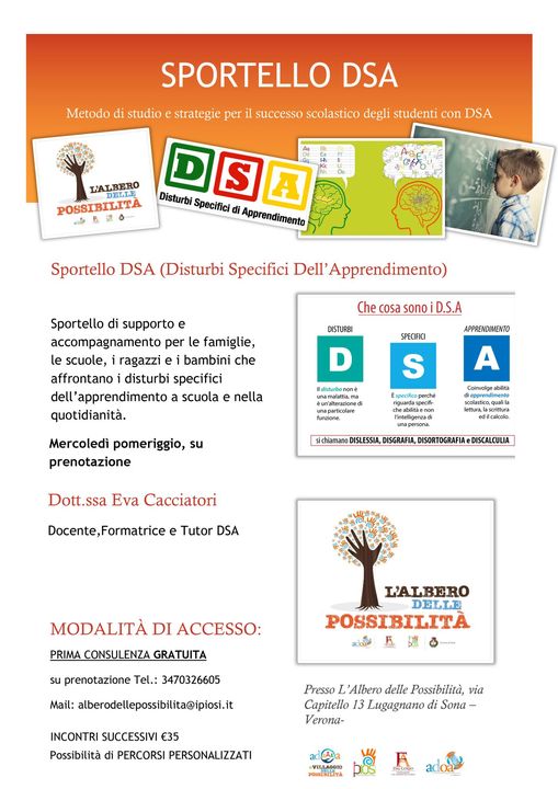 Albero delle Possibilita presenta Sportello DSA Disturbi Specifici DellAppre