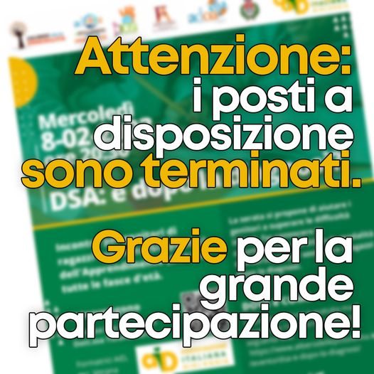 I posti a disposizione per lincontro di questa sera per