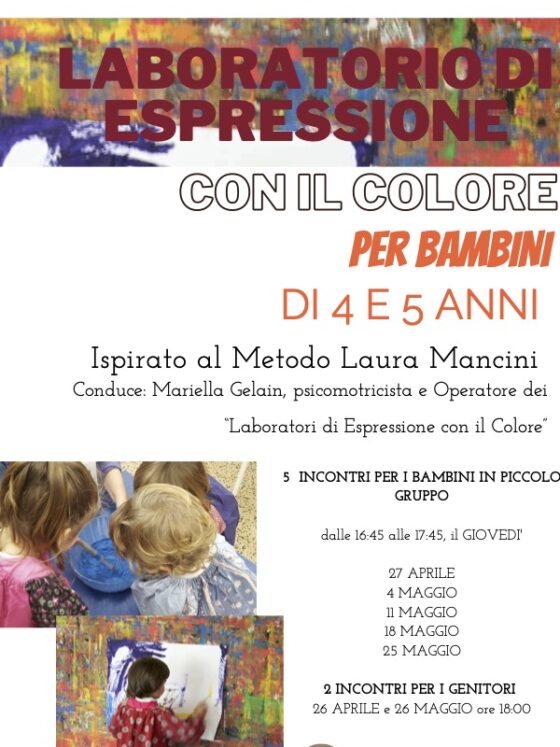 Laboratorio Espressione con il Colore Bambini e Anni
