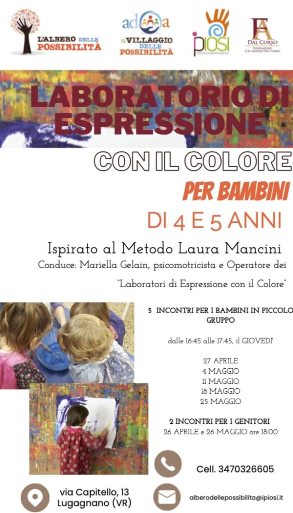 Laboratorio Espressione con il Colore Bambini e Anni