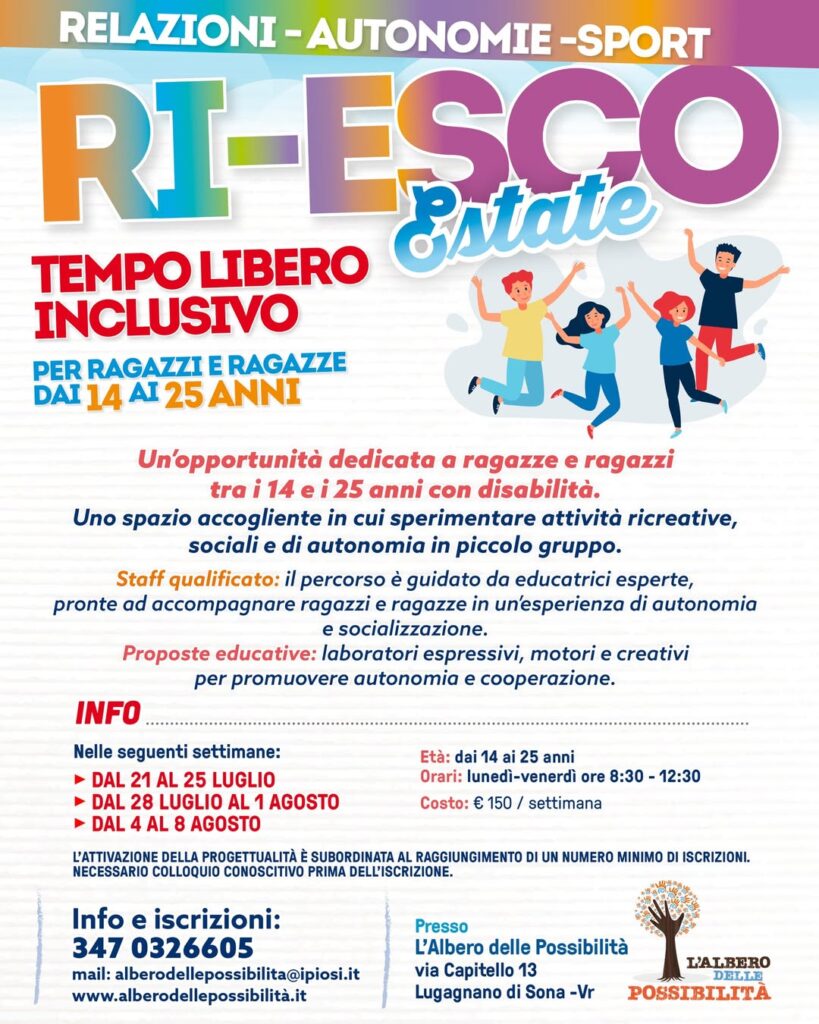 𝗥𝗜 𝗘𝗦𝗖𝗢 – 𝗘𝗦𝗧𝗔𝗧𝗘 𝟮𝟬𝟮𝟱 Torna anche quest’estate 𝗥𝗜 𝗘𝗦𝗖𝗢, la proposta